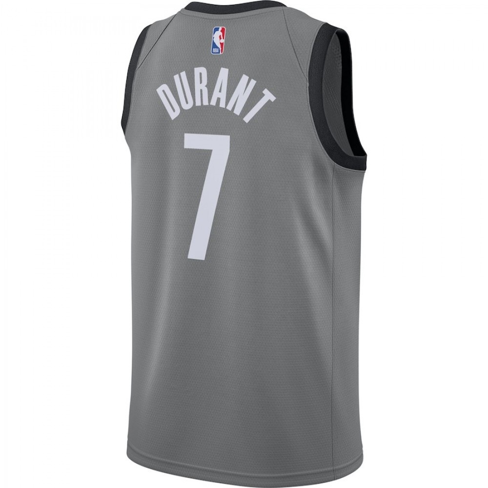 Men's Brooklyn Nets Kevin Durant #7 Jordan Gray 2020/21 Swingman Jersey - Statement Edition-Pro Kit Vault | Brand New 26/27 Sports Jerseys